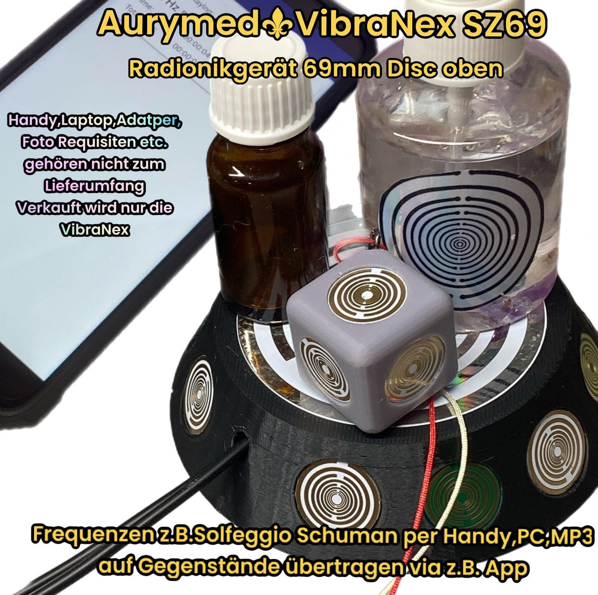 69 mm VibraNex UFO, 1-farbig, Oberflächenplatte zinnlegiert – Produktansicht 1