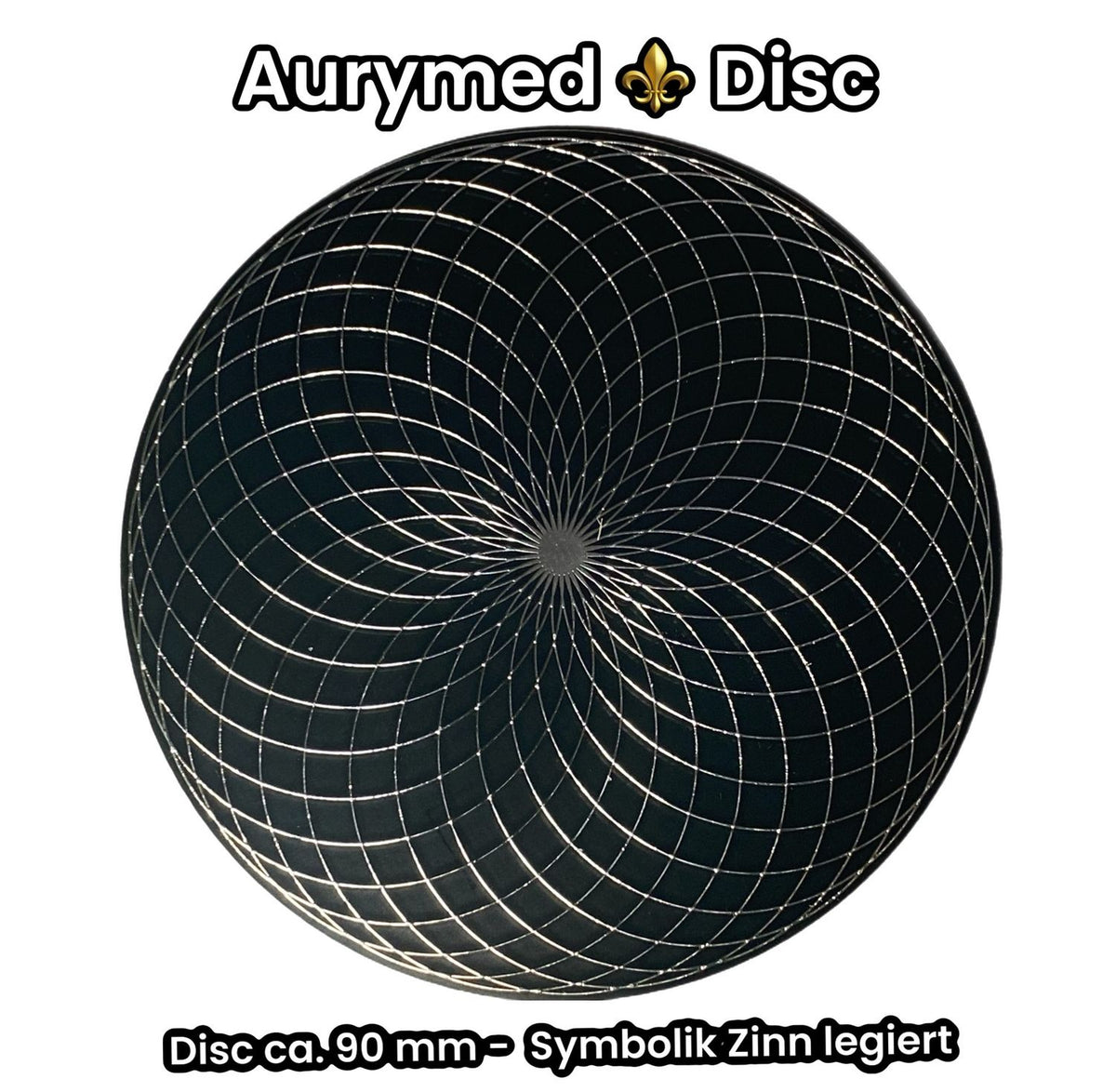 90 mm Disc – 1 Stück – Torus Feldwirbler, schwarz mit Zinn Legierung, doppelseitig, kupferunterlegt – Produktansicht 1