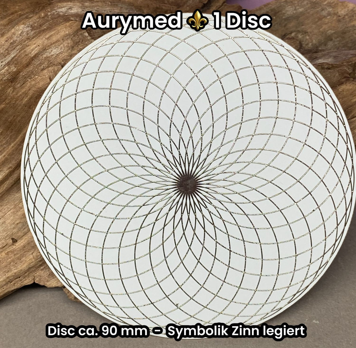 90 mm Disc – 1 Stück – Torus Feldwirbler, weiß mit Zinn Legierung, doppelseitig, kupferunterlegt – Produktansicht 1