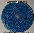 90mm Disc – 1 Stück – Torus Feldwirbler, blau mit Zinn Legierung, doppelseitig, kupferunterlegt – Produktansicht 1