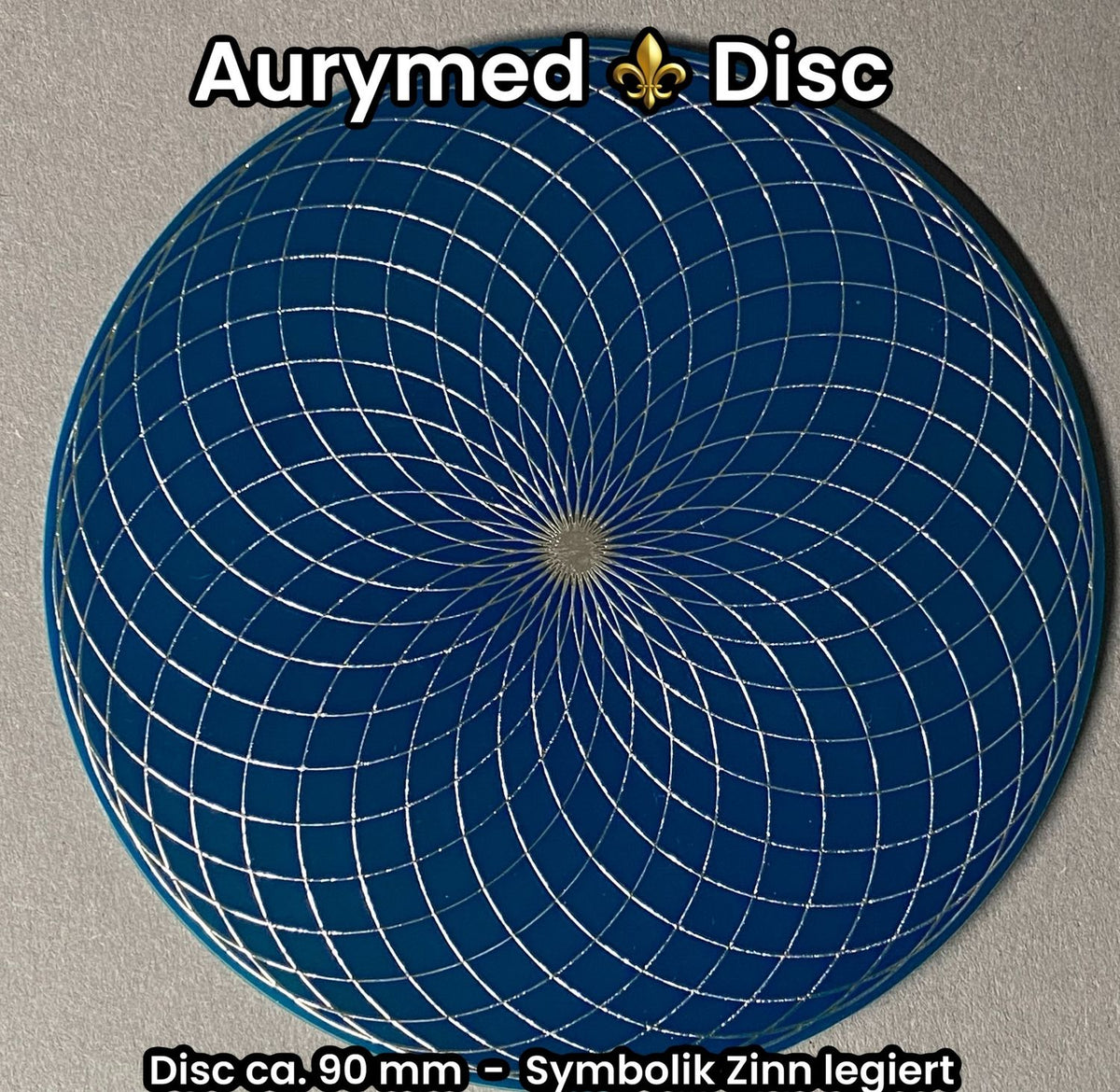 90mm Disc – 1 Stück – Torus Feldwirbler, blau mit Zinn Legierung, doppelseitig, kupferunterlegt – Produktansicht 1