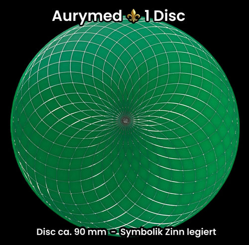 90mm Disc – 1 Stück – Torus Feldwirbler, grün mit Zinn Legierung, doppelseitig, kupferunterlegt – Produktansicht 1