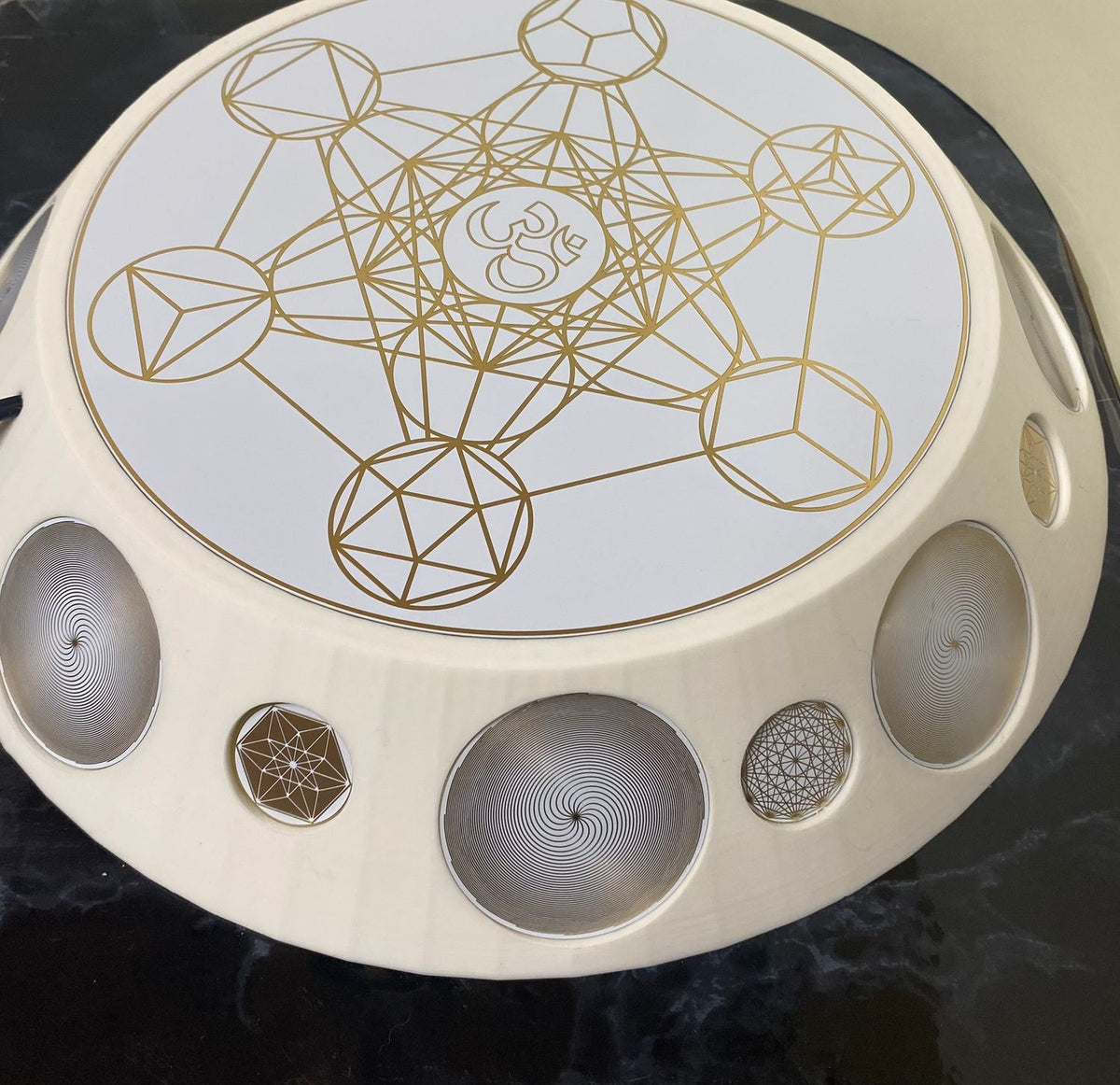 200 mm VibraNex UFO – 1-farbig, Oberflächenplatte goldlegiert – Produktansicht 1