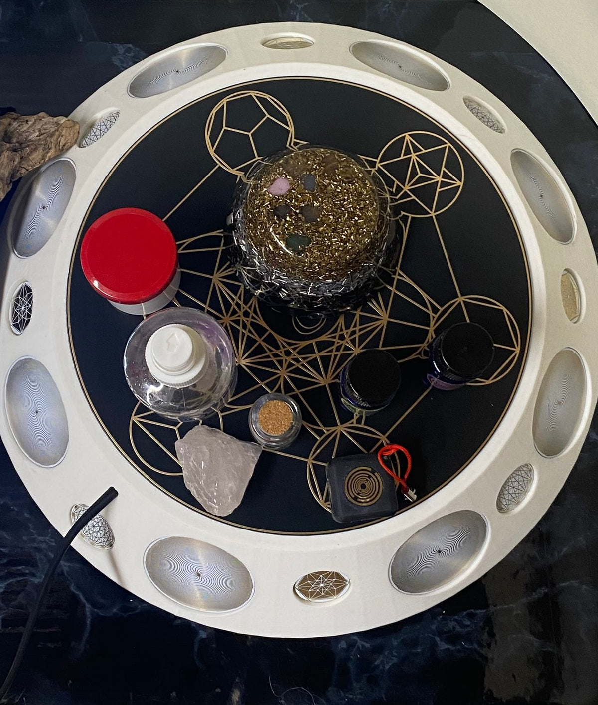 200 mm VibraNex UFO – 1-farbig, Oberflächenplatte goldlegiert – Produktansicht 1