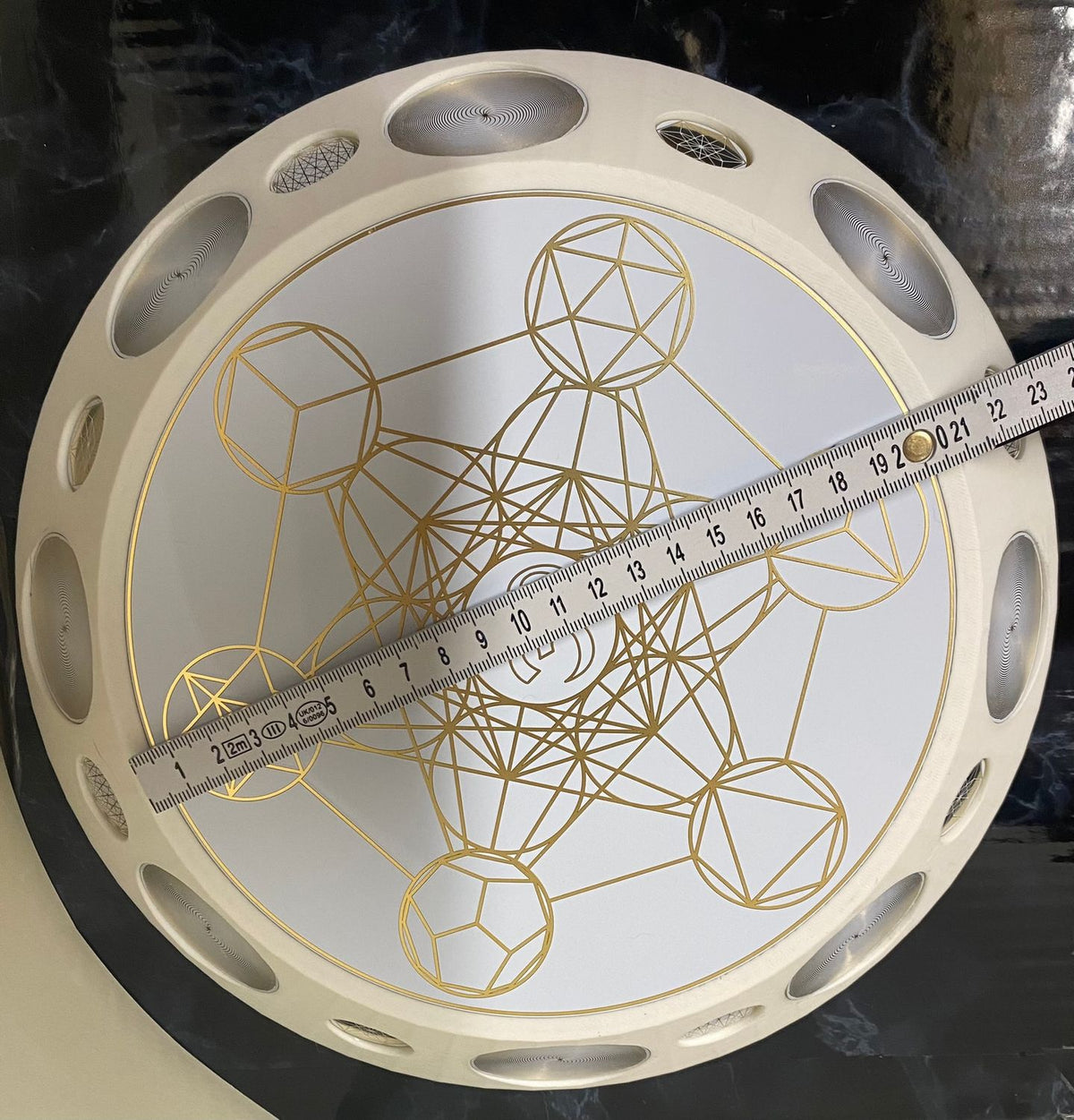 200 mm VibraNex UFO – 1-farbig, Oberflächenplatte goldlegiert – Produktansicht 1
