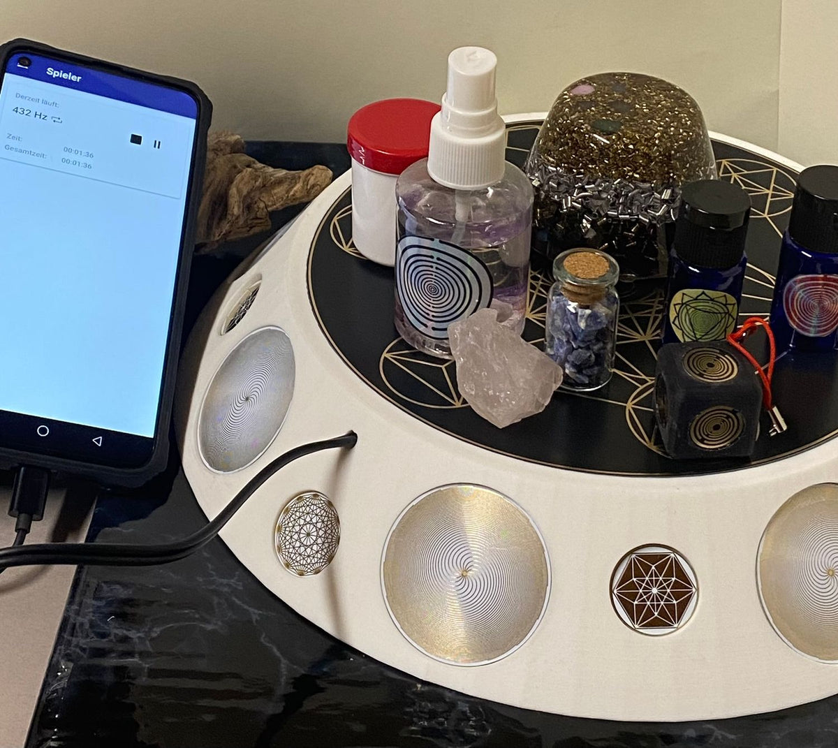 200 mm VibraNex UFO – 1-farbig, Oberflächenplatte goldlegiert – Produktansicht 1