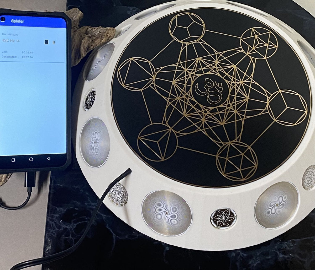 200 mm VibraNex UFO – 1-farbig, Oberflächenplatte goldlegiert – Produktansicht 1
