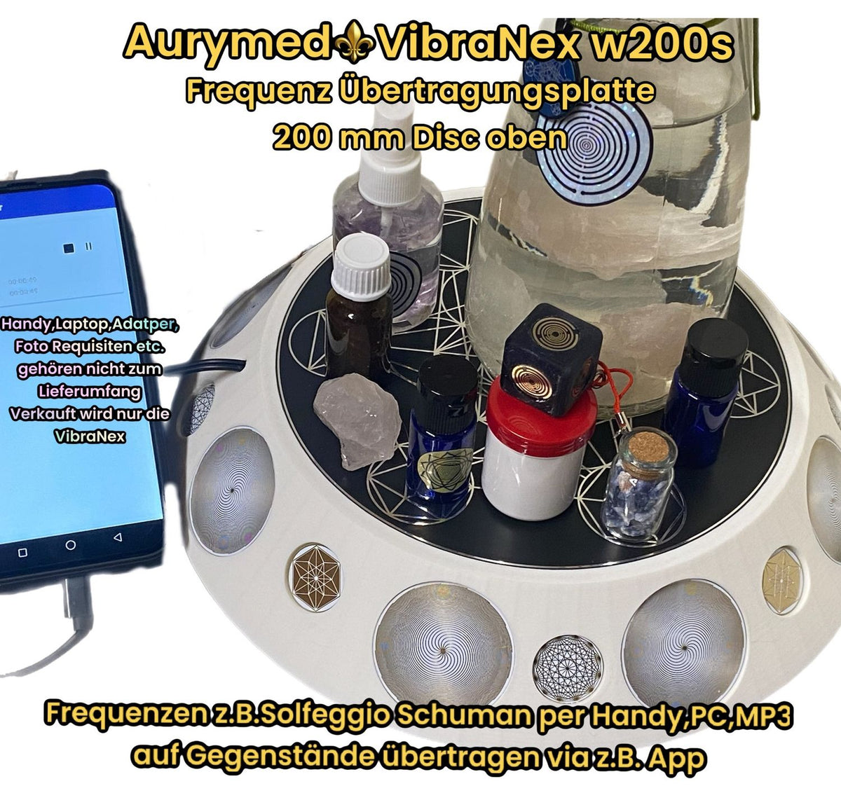200 mm VibraNex UFO – 1 – fabig, Oberflächenplatte zinnlegiert – Produktansicht 1