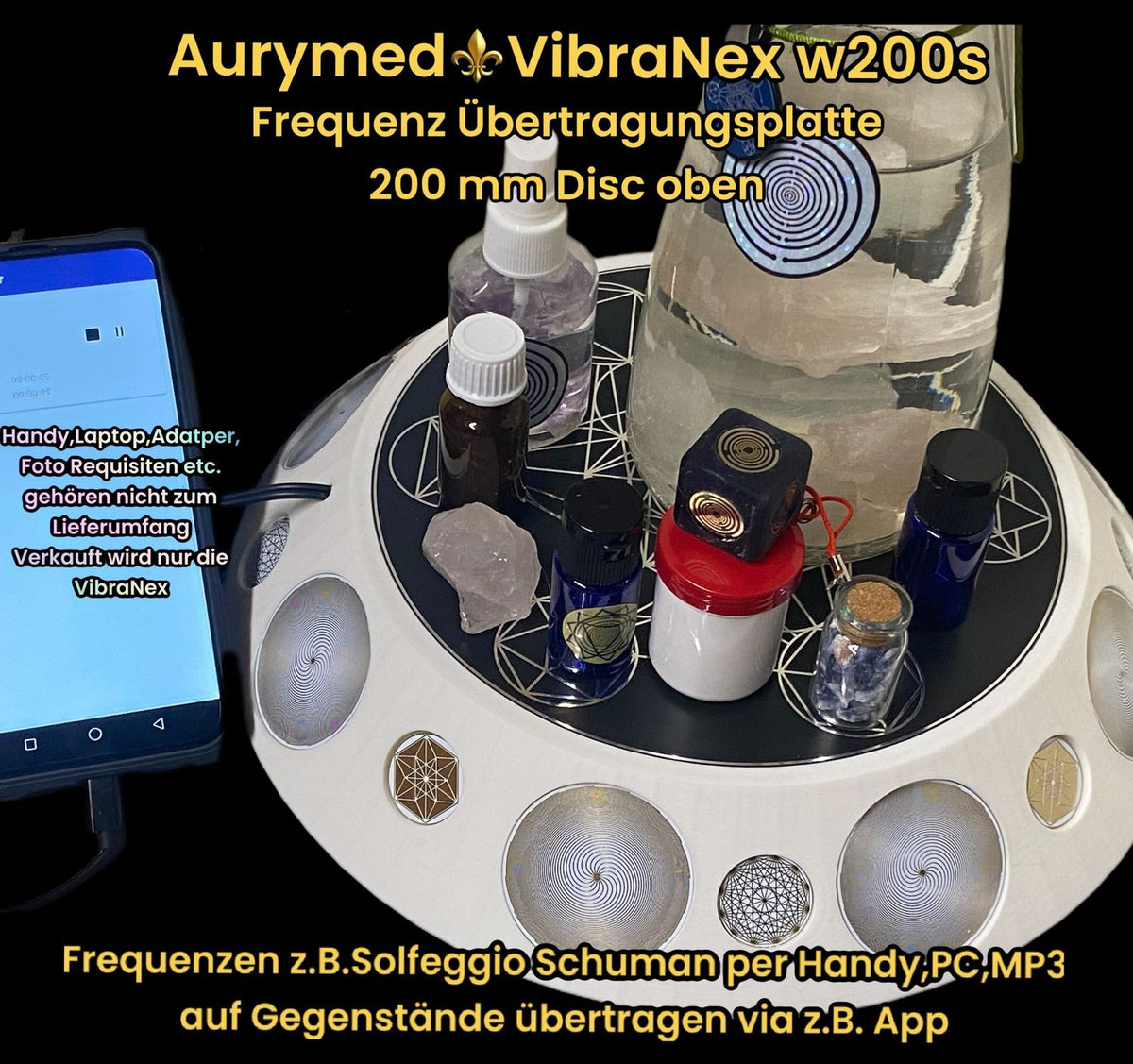 200 mm VibraNex UFO – 1 – fabig, Oberflächenplatte zinnlegiert – Produktansicht 1