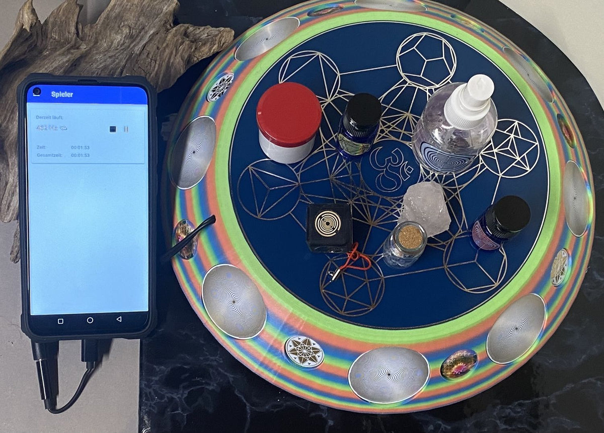 200 mm VibraNex UFO – Einhorn matt, Oberflächenplatte zinnlegiert – Produktansicht 1