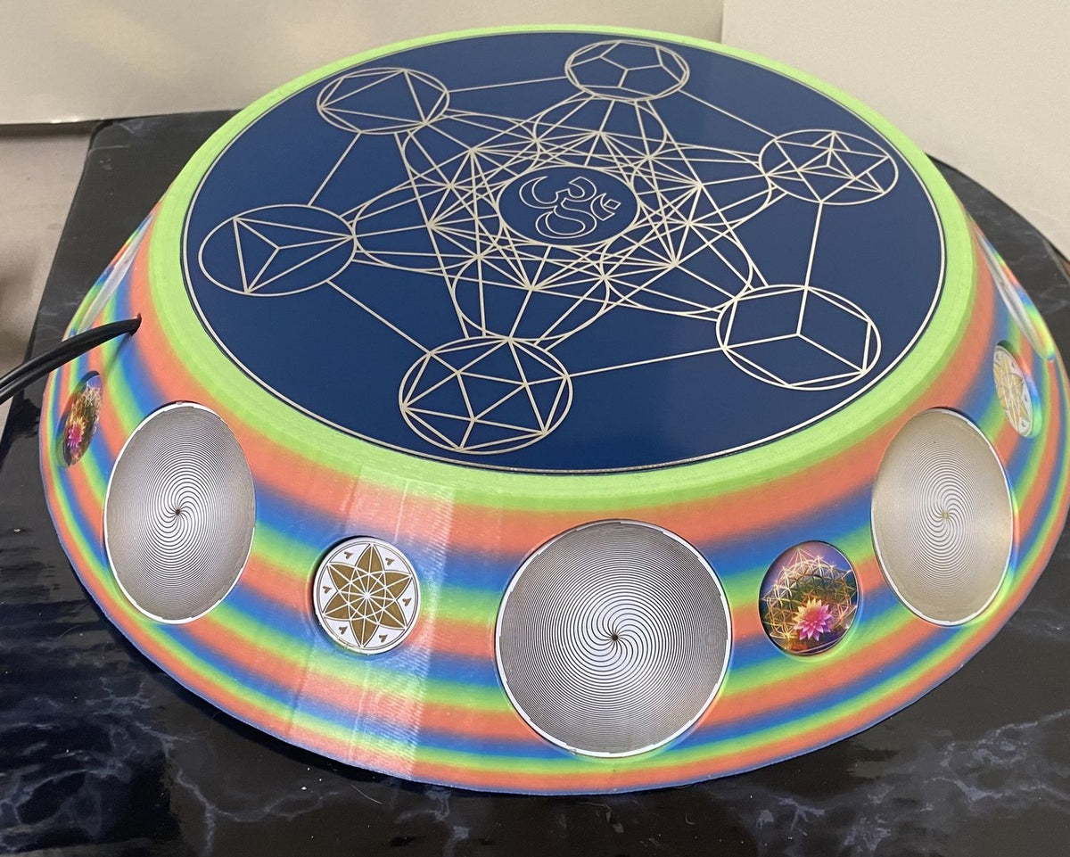 200 mm VibraNex UFO – Einhorn matt, Oberflächenplatte zinnlegiert – Produktansicht 1