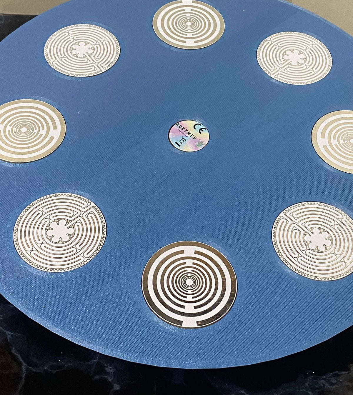 200 mm VibraNex UFO – Einhorn matt, Oberflächenplatte goldlegiert – Produktansicht 1