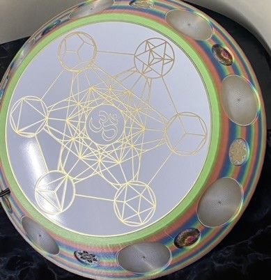 200 mm VibraNex UFO – Einhorn matt, Oberflächenplatte goldlegiert – Produktansicht 1