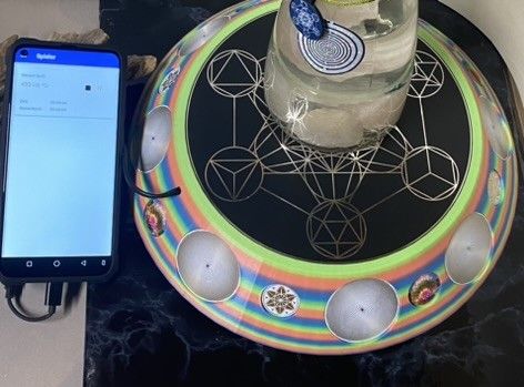 200 mm VibraNex UFO – Einhorn matt, Oberflächenplatte zinnlegiert – Produktansicht 1
