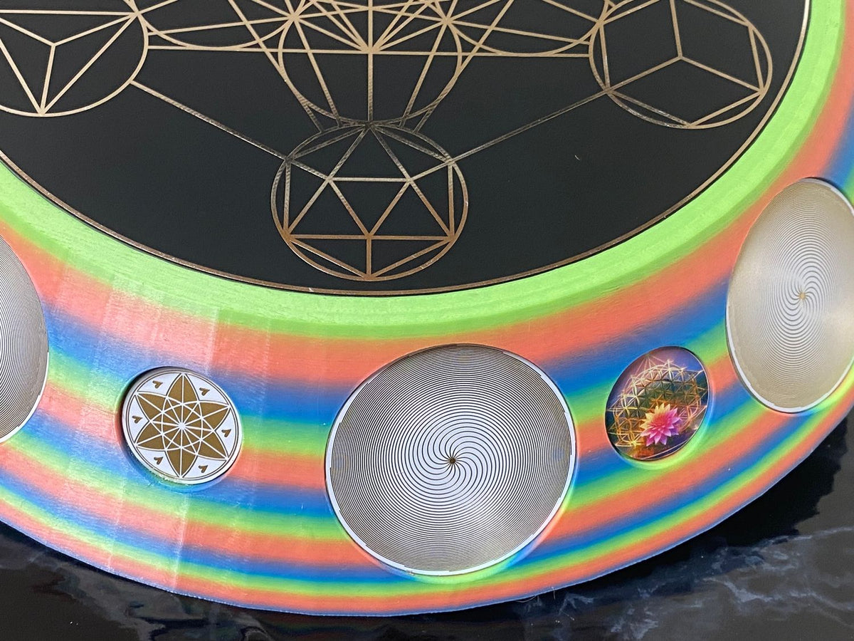200 mm VibraNex UFO – Einhorn matt, Oberflächenplatte zinnlegiert – Produktansicht 1