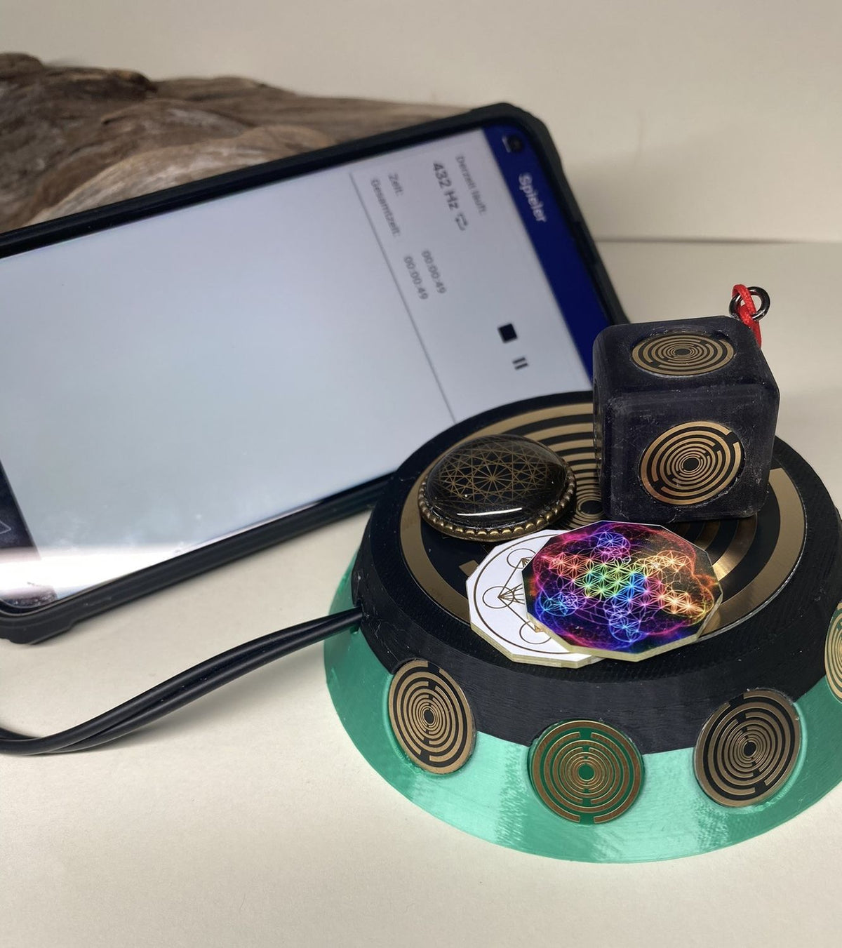 69 mm VibraNex UFO – 2-farbig, Oberflächenplatte goldlegiert – Produktansicht 1