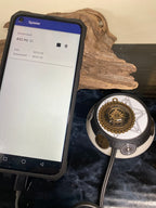 50 mm VibraNex UFO – 2-farbig, Oberflächenplatte zinnlegiert, Füllung Obsidian – Produktansicht 1