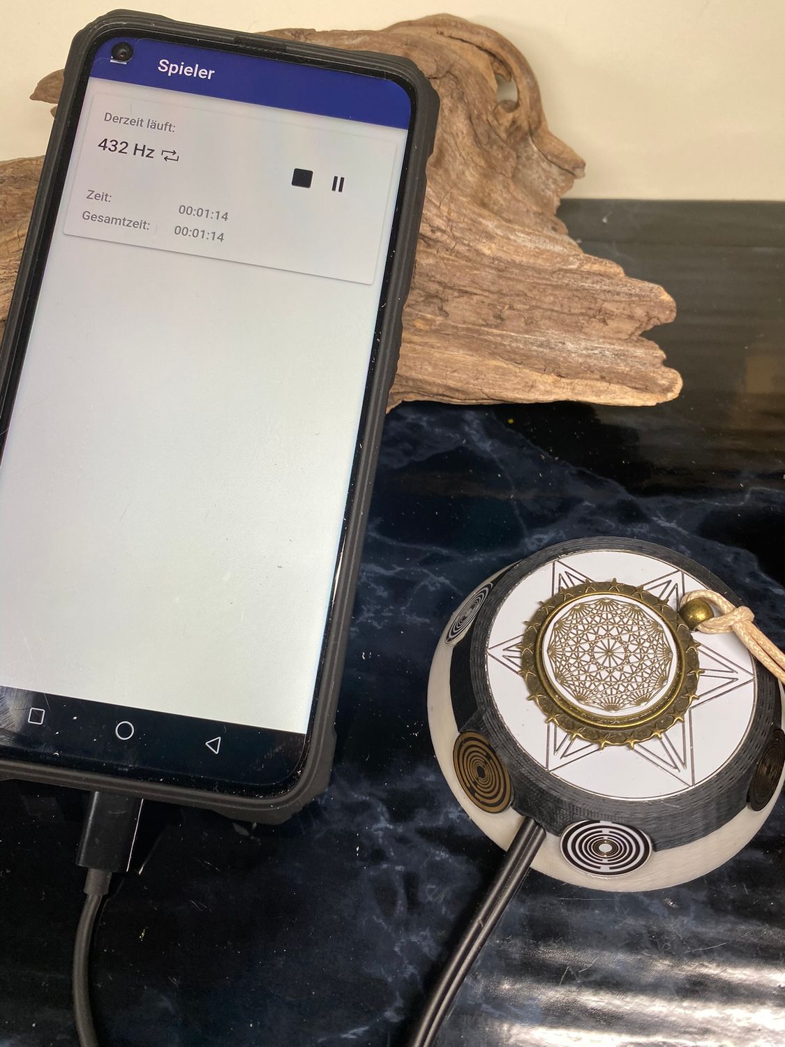 50 mm VibraNex UFO – 2-farbig, Oberflächenplatte zinnlegiert – Produktansicht 1