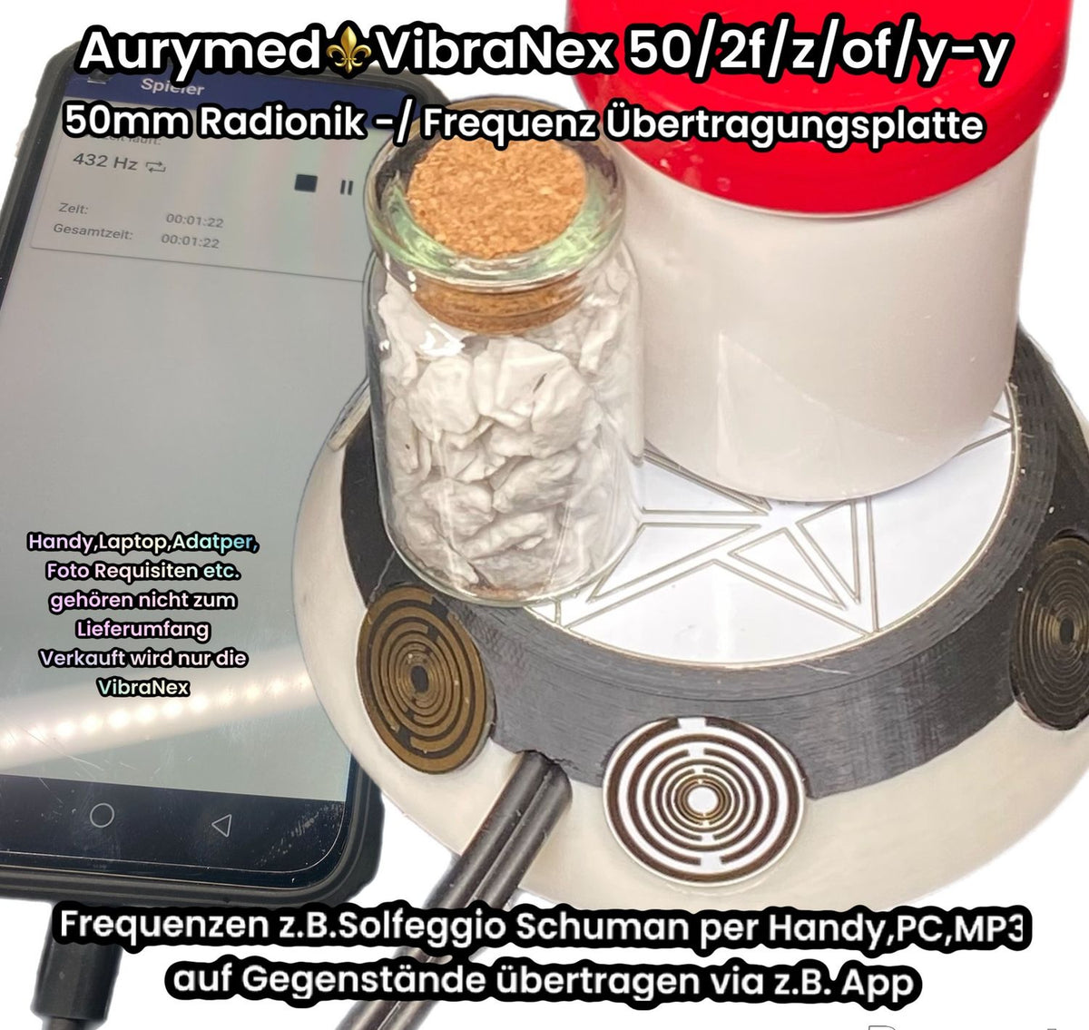 50 mm VibraNex UFO – 2-farbig, Oberflächenplatte zinnlegiert – Produktansicht 1