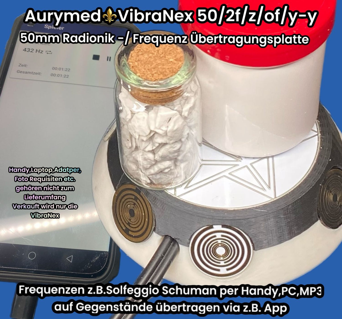 50 mm VibraNex UFO – 2-farbig, Oberflächenplatte zinnlegiert – Produktansicht 1