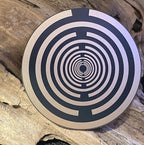 69 mm Disc – 1 Stück – MWO Lakhovsky MWO doppelseitig, schwarz, Symbolik goldlegiert, kupferunterlegt – Produktansicht 1