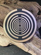 69 mm Disc – 1 Stück – MWO Lakhovsky MWO doppelseitig, schwarz, Symbolik goldlegiert, kupferunterlegt – Produktansicht 1