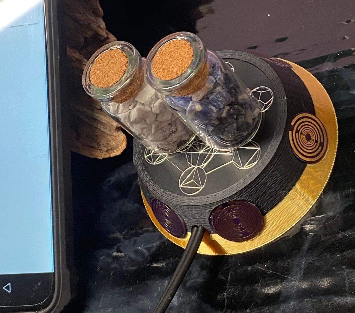 50 mm VibraNex UFO – 2-farbig, Oberflächenplatte zinnlegiert – Produktansicht 1