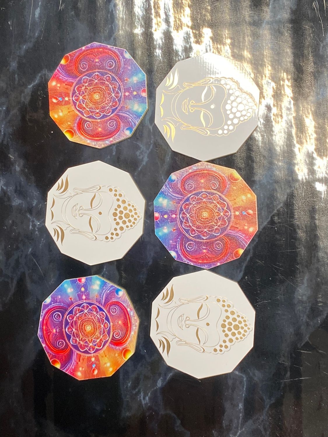 33 mm Discs – Buddha & galaktischer Schmetterling – Sparset
