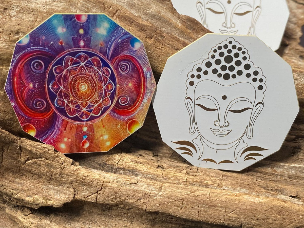 33 mm Discs – Buddha & galaktischer Schmetterling – Sparset