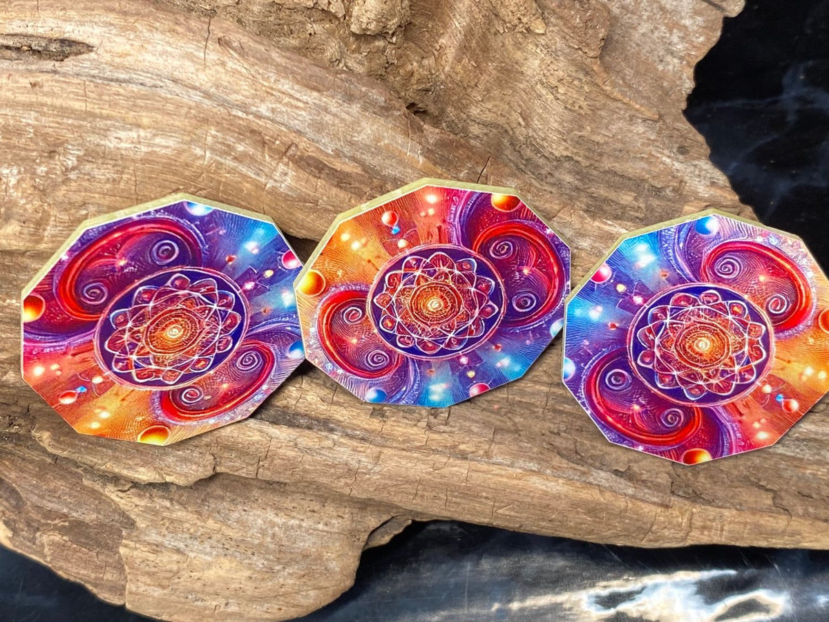 33 mm Discs – Buddha & galaktischer Schmetterling – Sparset