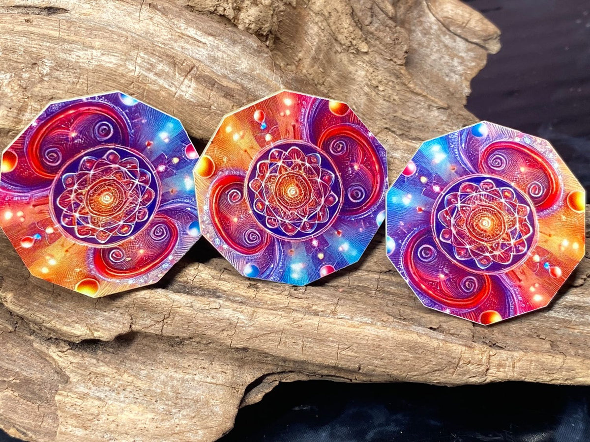 33 mm Discs – Buddha & galaktischer Schmetterling – Sparset