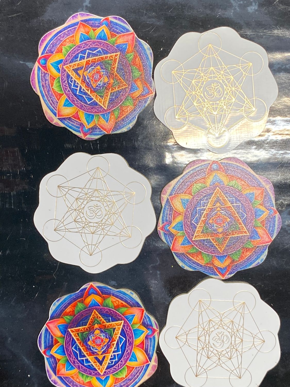 37 mm Disc 6er-Set – Metatron & Lotus – goldlegiert – Bild 15