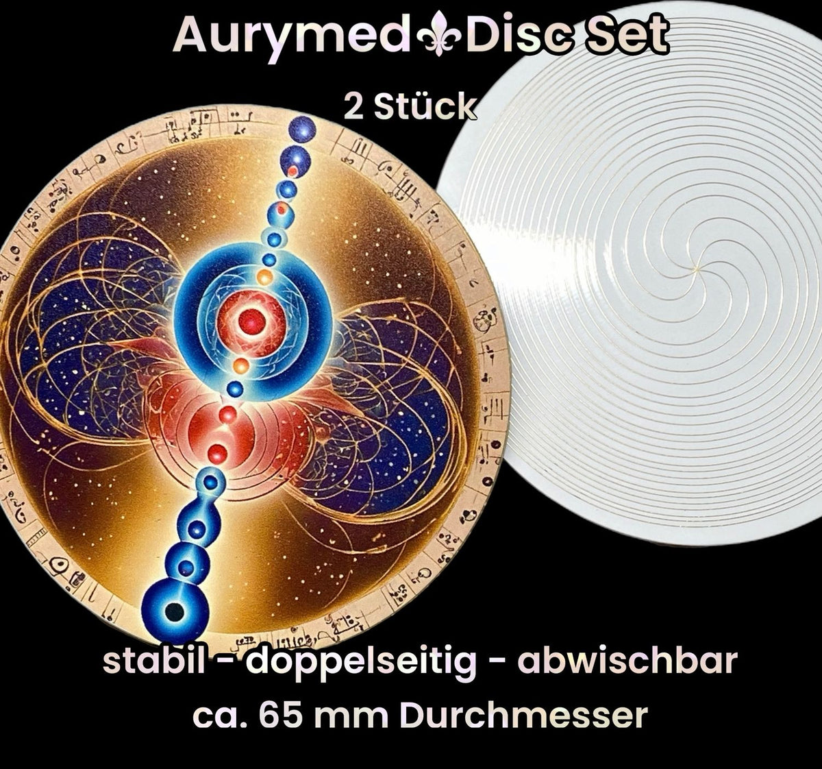 65 mm Disc 2er-Set – Bifilar/Fermat – goldlegiert – Bild 1