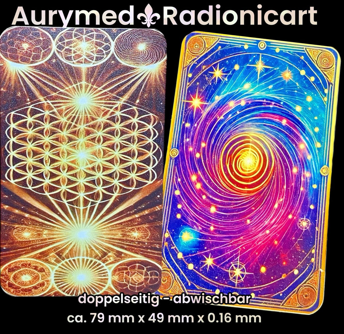 Radionicard - Blume des Lebens - rechtsdrehende Spirale – Produktansicht 1