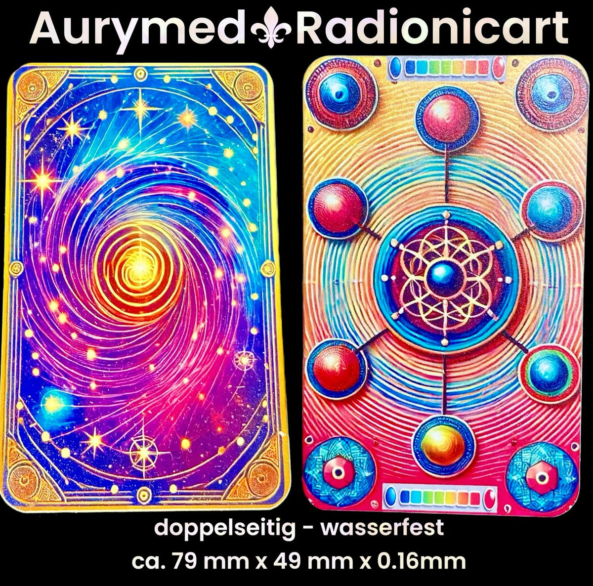 Radionicard - radionische Blume des Lebens - rechtsdrehende Spirale – Produktansicht 1