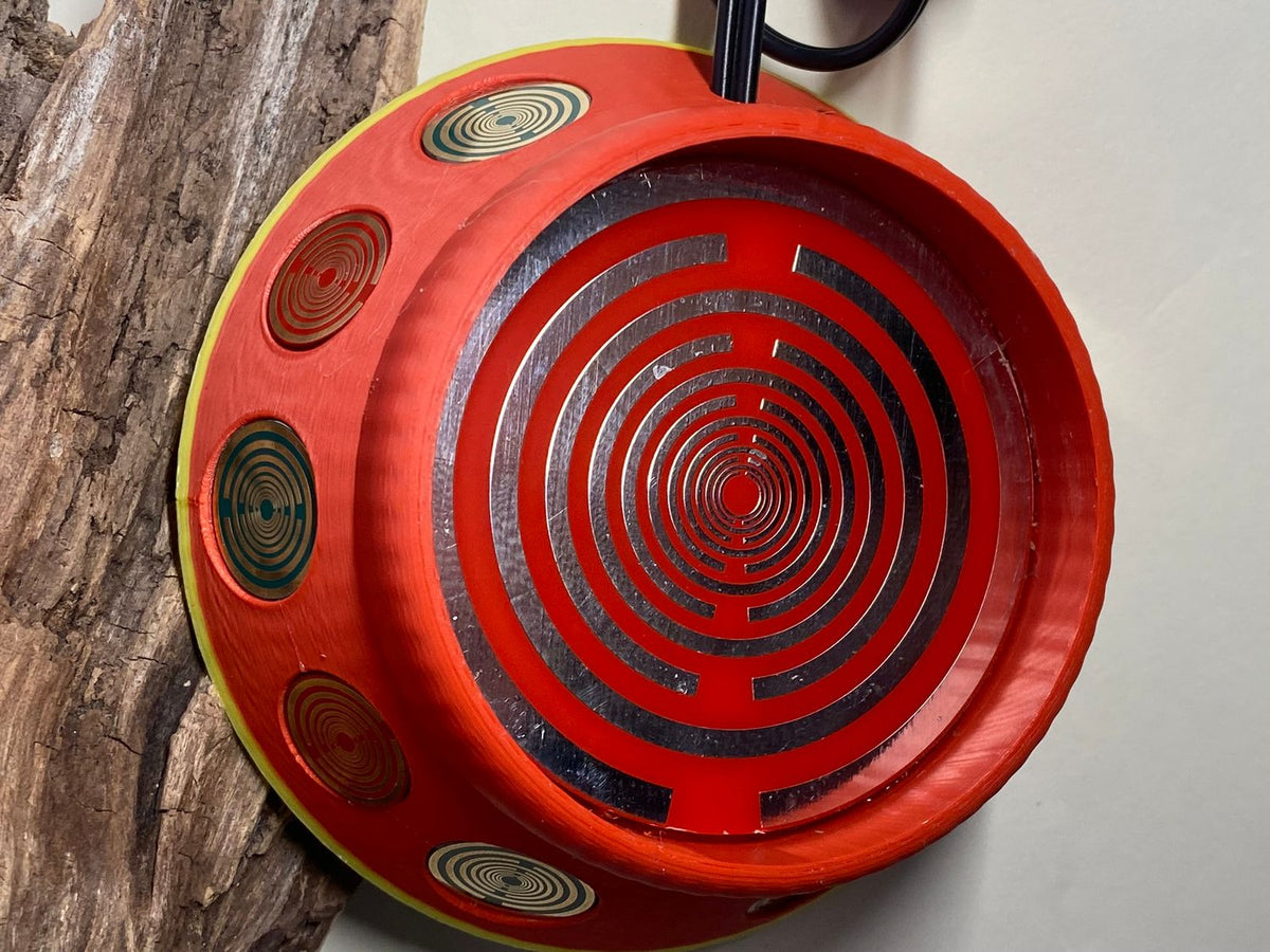 69 mm VibraNex UFO – 2-farbig, Oberflächenplatte zinnlegiert – EINZELSTÜCK – Produktansicht 1