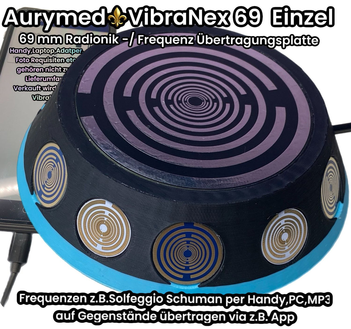 VibraNex 69 mm UFO – 2-farbig, Oberflächenplatte zinnlegiert – EINZELSTÜCK – Produktansicht 1