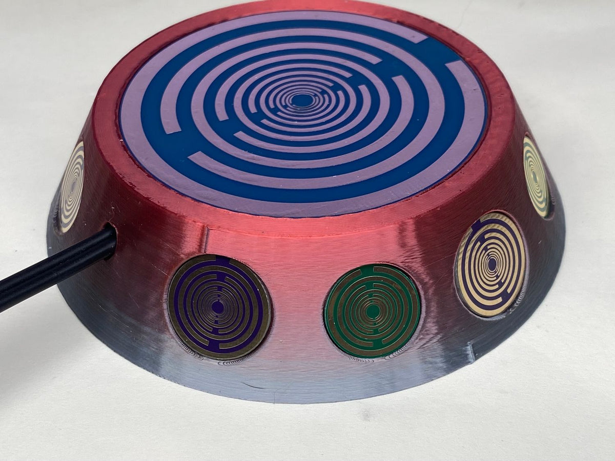 69 mm VibraNex UFO – Einhorn glänzend, Oberflächenplatte zinnlegiert – EINZELSTÜCK – Produktansicht 1
