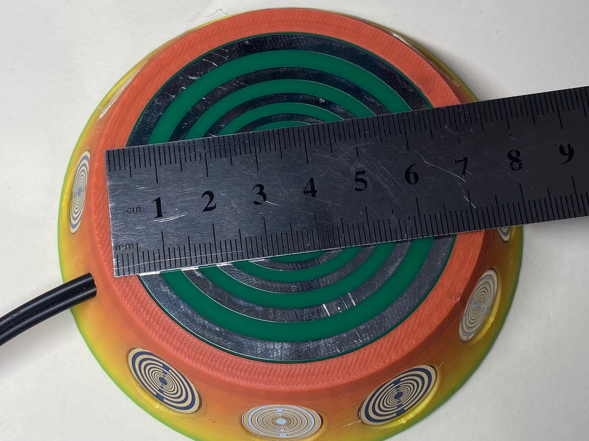 69 mm VibraNex UFO – Einhorn matt, Oberflächenplatte zinnlegiert – EINZELSTÜCK – Produktansicht 1