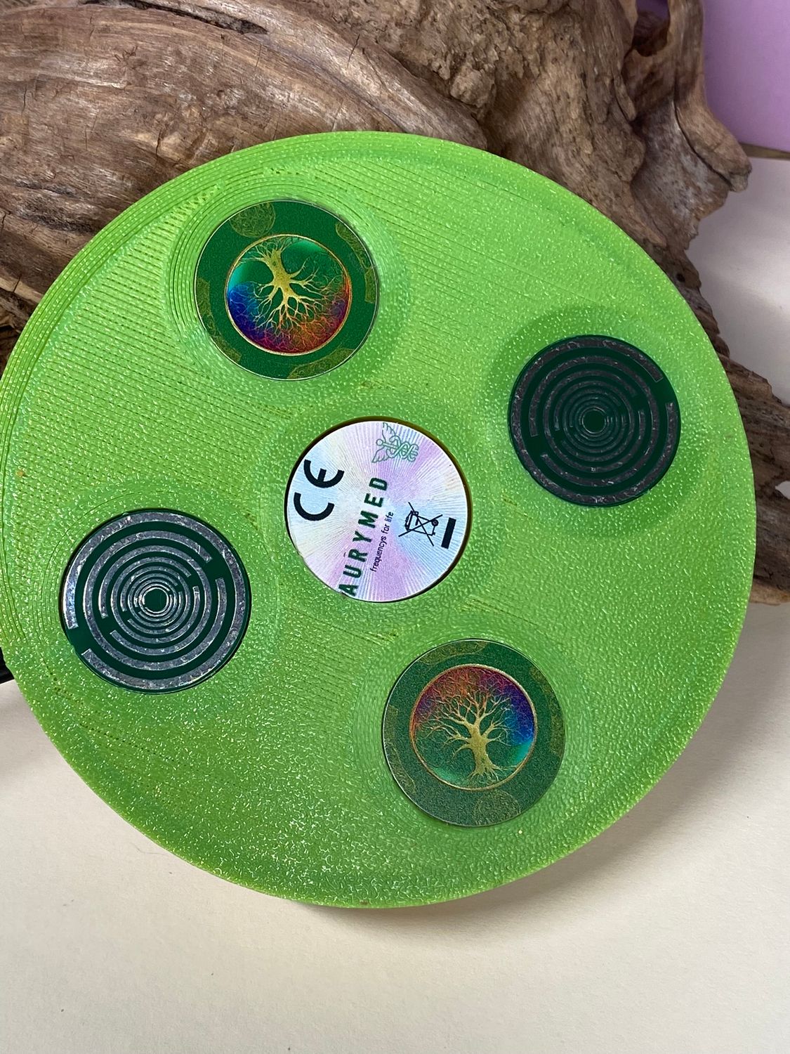 69 mm VibraNex UFO – Einhorn matt, Oberflächenplatte zinnlegiert – EINZELSTÜCK – Produktansicht 1