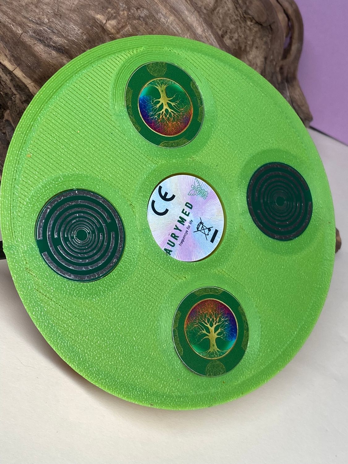 69 mm VibraNex UFO – Einhorn matt, Oberflächenplatte zinnlegiert – EINZELSTÜCK – Produktansicht 1