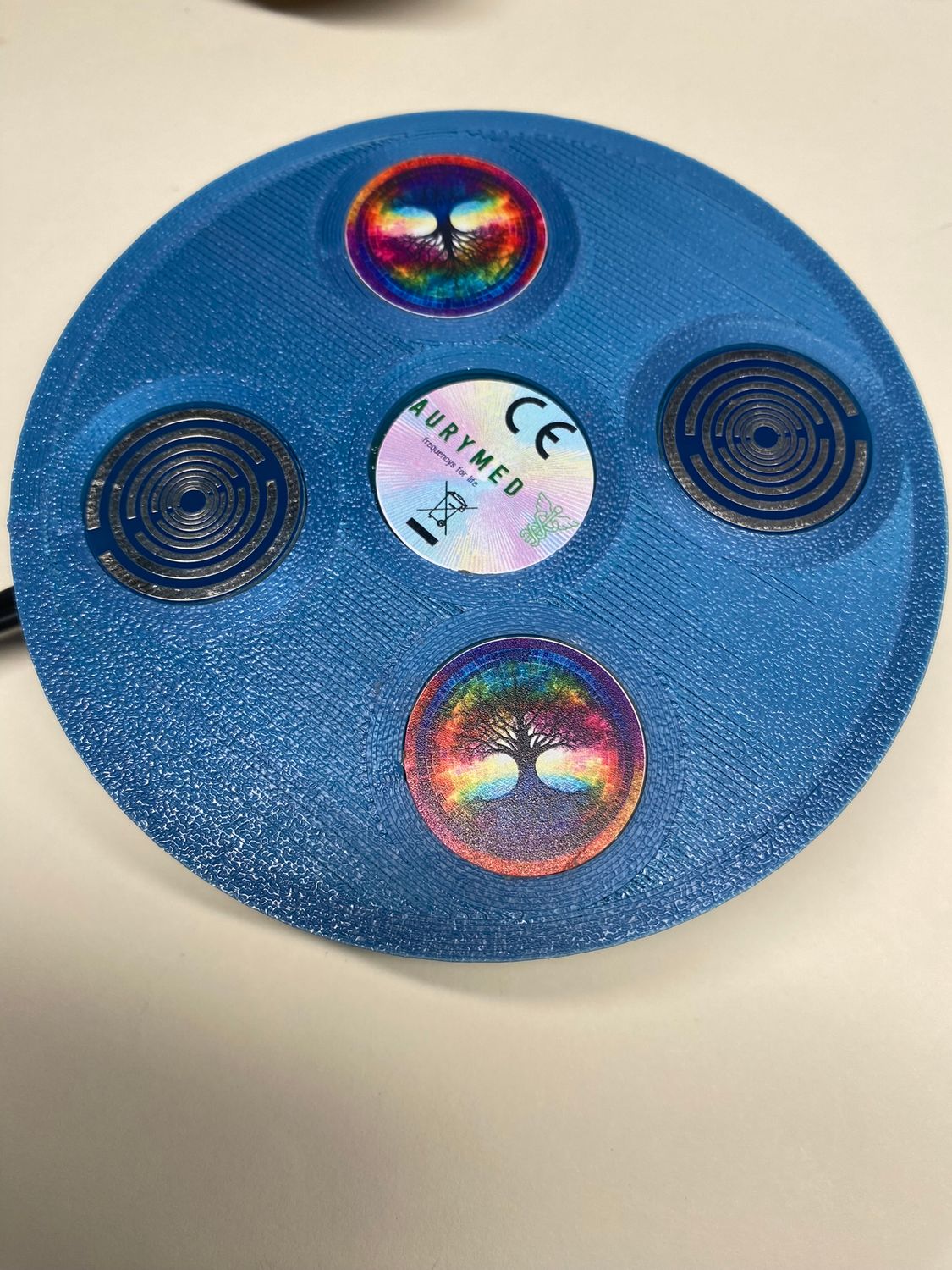69 mm VibraNex UFO – Einhorn matt, Oberflächenplatte zinnlegiert – EINZELSTÜCK – Produktansicht 1