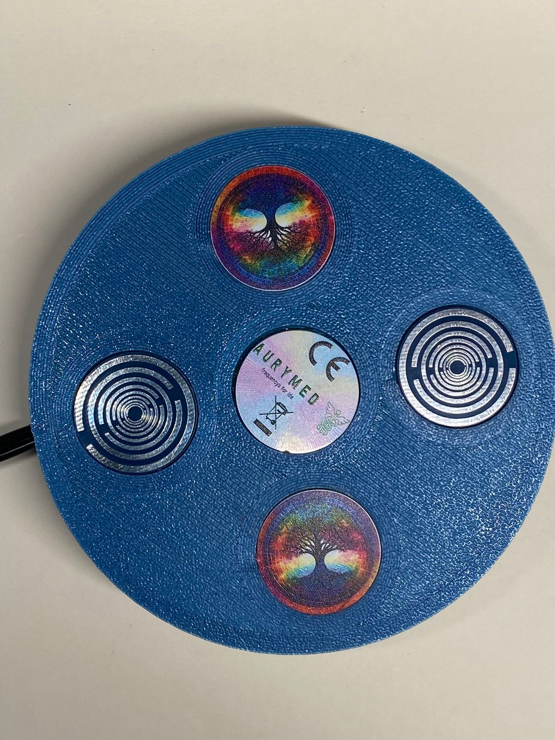 69 mm VibraNex UFO – Einhorn matt, Oberflächenplatte zinnlegiert – EINZELSTÜCK – Produktansicht 1