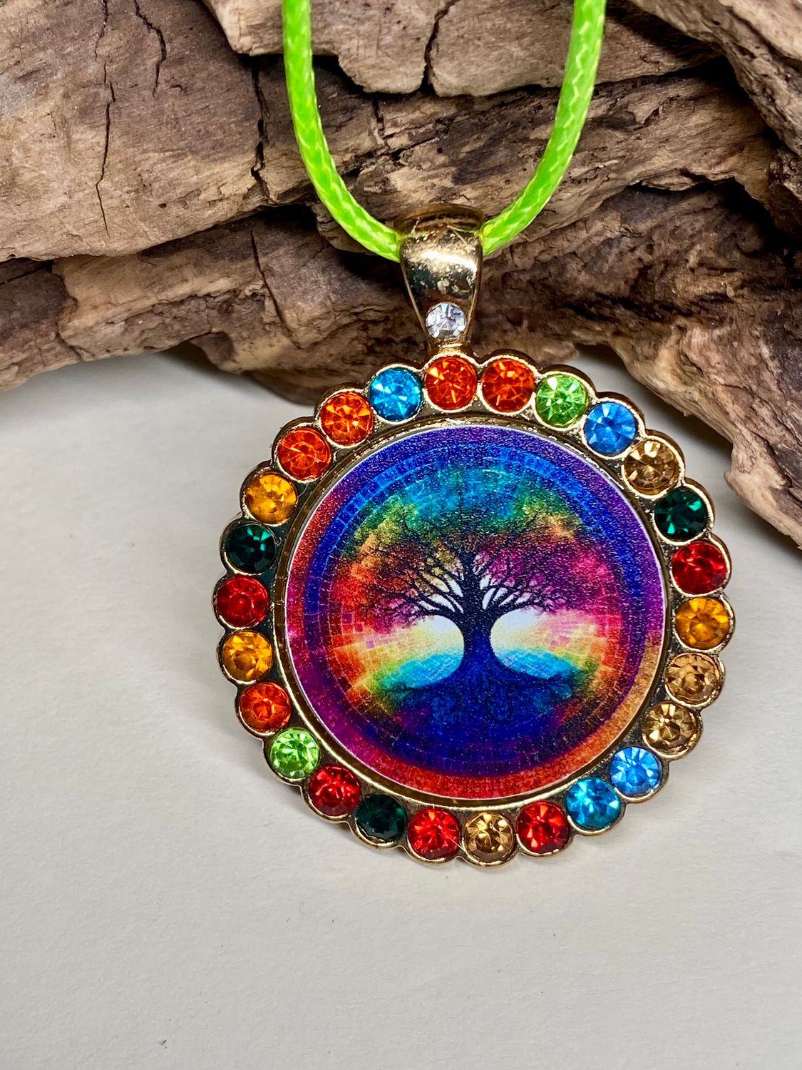 Amulett Glamour – Strassteine, Baum des Lebens – Produktansicht 1