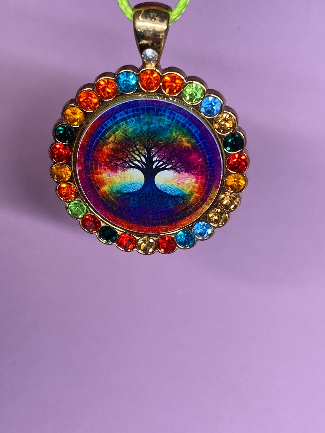 Amulett Glamour – Strassteine, Baum des Lebens – Produktansicht 1
