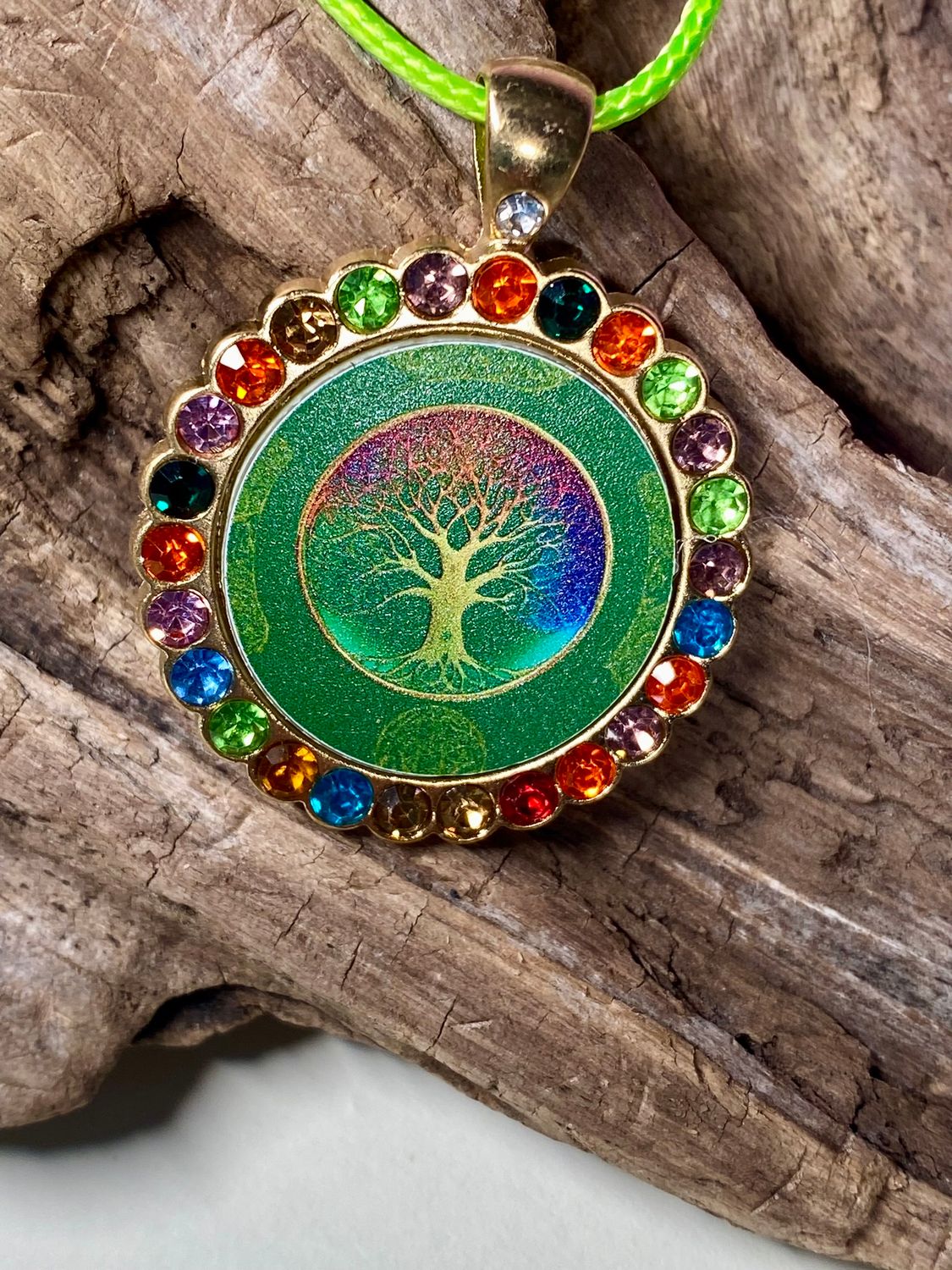 Amulett Glamour – Strassteine, Baum des Lebens – Produktansicht 1