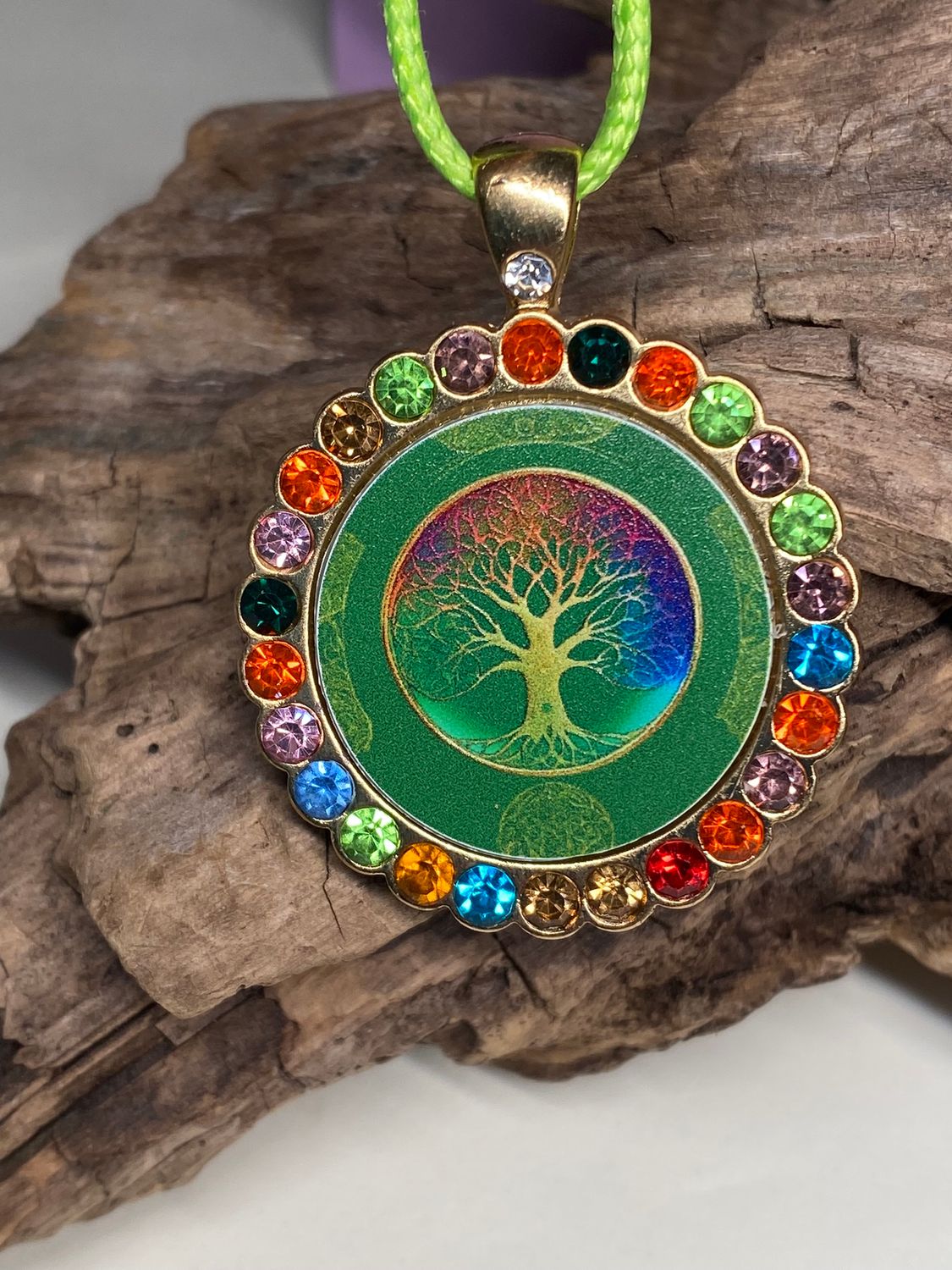 Amulett Glamour – Strassteine, Baum des Lebens – Produktansicht 1