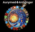 Amulett Glamour – Strassteine, Sonne – Mond – Sterne – Produktansicht 1
