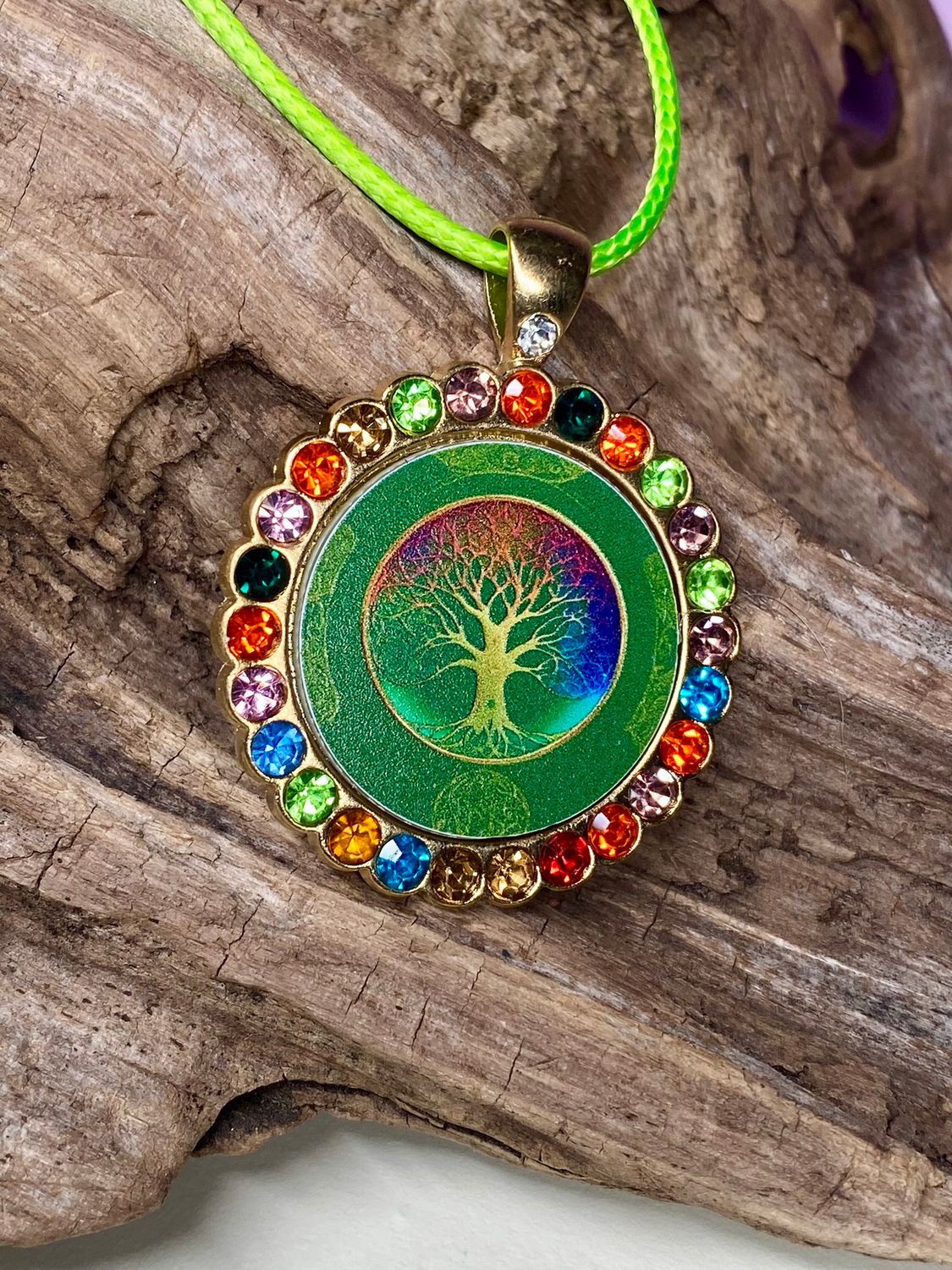 Amulett Glamour – Strassteine, Baum des Lebens – Produktansicht 1