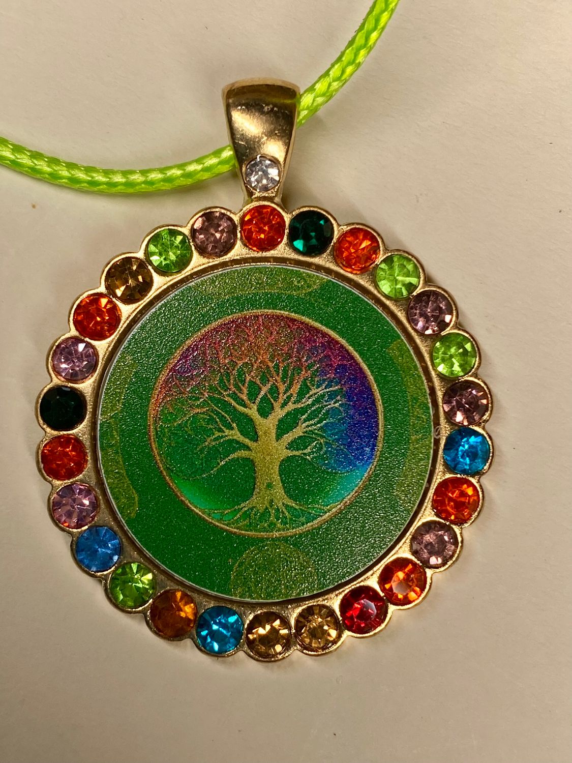 Amulett Glamour – Strassteine, Baum des Lebens – Produktansicht 1